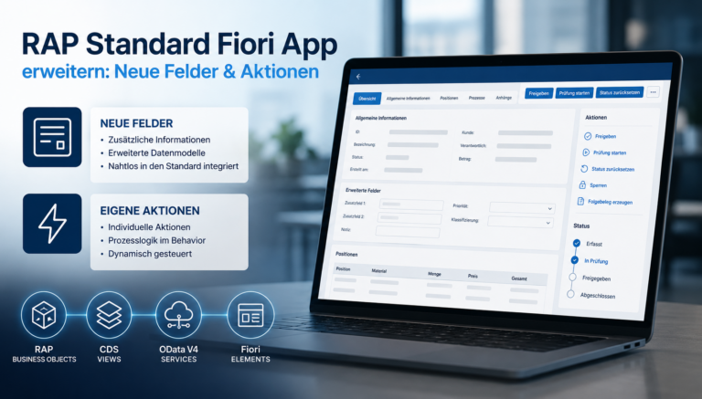SAP RAP Fiori App mit erweiterten Feldern und eigenen Aktionen